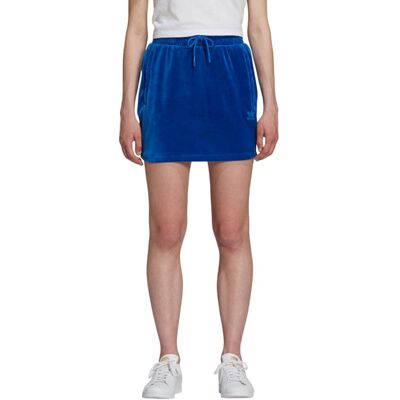 Spódnica damska Adidas x Jeremy Scott welurowa niebieska-XS Spódnica damska Adidas x Jeremy Scott welurowa niebieska-XS