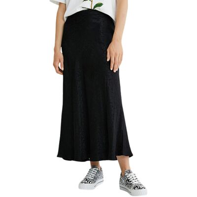 Spódnica damska Desigual Demi długa czarna satynowa-XS Spódnica damska Desigual Demi długa czarna satynowa-XS