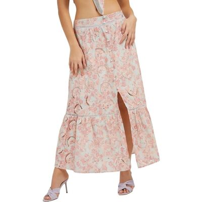 Spódnica damska Guess w kwiaty maxi bawełniana-S Spódnica damska Guess w kwiaty maxi bawełniana-S