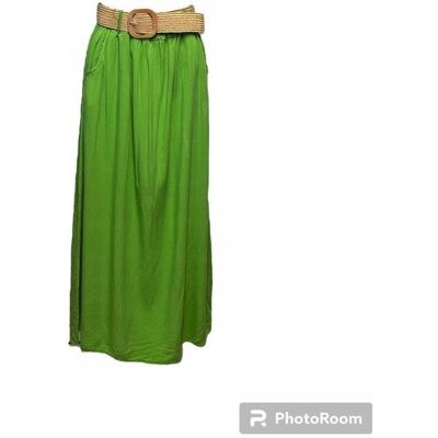 Inny producent Spódnica Maxi Zielona Lato Rozmiar Uniwersalny (S-2XL) *Made In Italy* Inny producent Spódnica Maxi Zielona Lato Rozmiar Uniwersalny (S-2XL) *Made In Italy*