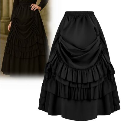 Hopki Spódnica Wiktoriańska Midi Vintage Średniowieczna Cosplay M L 164 176 Cm Hopki Spódnica Wiktoriańska Midi Vintage Średniowieczna Cosplay M L 164 176 Cm