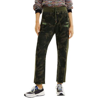 Spodnie damskie Desigual Camo joggery moro-XS Spodnie damskie Desigual Camo joggery moro-XS