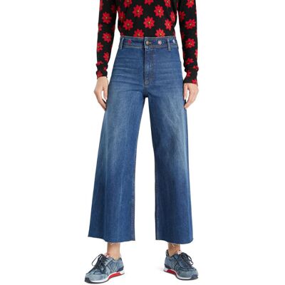 Spodnie damskie Desigual Claudia jeansy szerokie -S Spodnie damskie Desigual Claudia jeansy szerokie -S