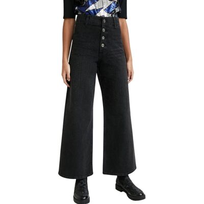 Spodnie damskie Desigual Moon jeansy czarne z cyrkoniami-XL Spodnie damskie Desigual Moon jeansy czarne z cyrkoniami-XL