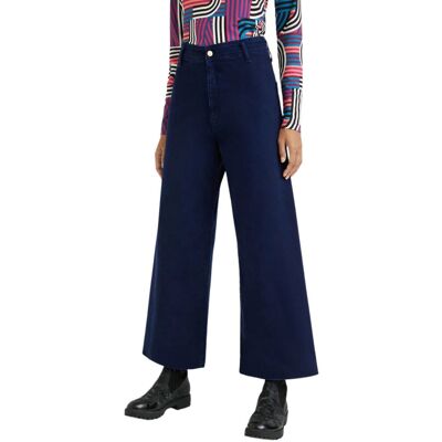 Spodnie damskie Desigual Template 3 kuloty granatowe-XXL Spodnie damskie Desigual Template 3 kuloty granatowe-XXL