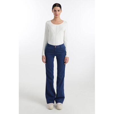 Spodnie damskie Guess Kadin Mavi dzwony-W31 Spodnie damskie Guess Kadin Mavi dzwony-W31