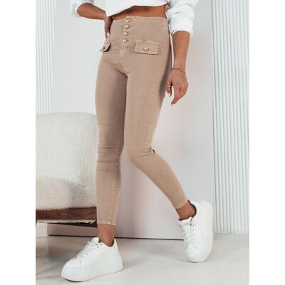 Spodnie damskie jeansowe SKULL jasnobeżowe Dstreet UY1723-XS Spodnie damskie jeansowe SKULL jasnobeżowe Dstreet UY1723-XS