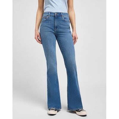Spodnie Damskie Jeansy Flare Niebieskie Lee Breese 27/33 Spodnie Damskie Jeansy Flare Niebieskie Lee Breese 27/33