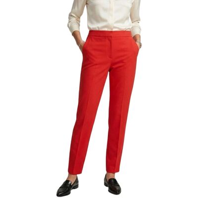 Pozostałe marki Spodnie damskie Karen Millen eleganckie w kant czerwone-L Pozostałe marki Spodnie damskie Karen Millen eleganckie w kant czerwone-L