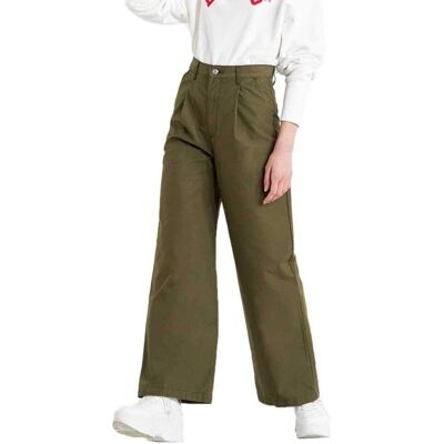 Spodnie damskie Levi's khaki palazzo szerokie khaki-W31 Spodnie damskie Levi's khaki palazzo szerokie khaki-W31