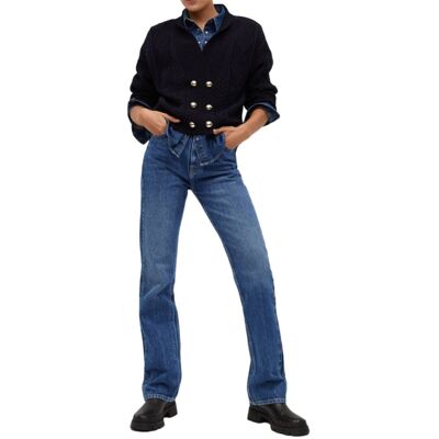 Inna producent Spodnie damskie Mango jeansowe niebieskie proste -XS Inna producent Spodnie damskie Mango jeansowe niebieskie proste -XS