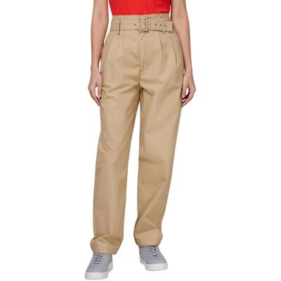 Spodnie damskie materiałowe Levi's o kroju Loose Taper beżowe-W33 Spodnie damskie materiałowe Levi's o kroju Loose Taper beżowe-W33