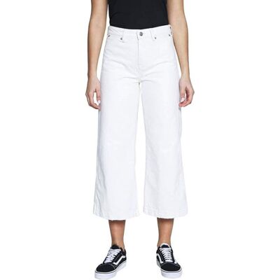 Spodnie damskie Pepe Jeans Groove białe szeroka nogawka jeansowe 7/8-W25 Spodnie damskie Pepe Jeans Groove białe szeroka nogawka jeansowe 7/8-W25