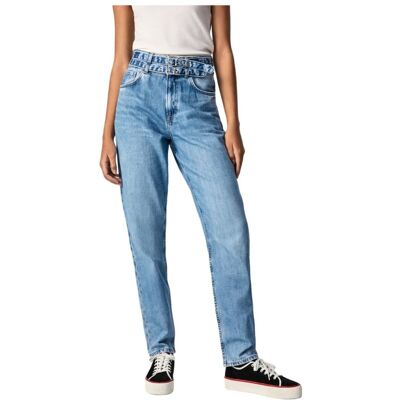 Spodnie damskie Pepe Jeans Willow Taper fit jeansowe -W25 Spodnie damskie Pepe Jeans Willow Taper fit jeansowe -W25