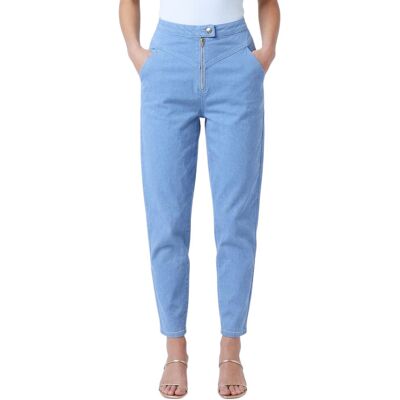 Spodnie damskie Sinequanone Paris bawełniane niebieskie jeans-M Spodnie damskie Sinequanone Paris bawełniane niebieskie jeans-M