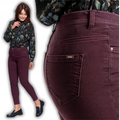 Spodnie Damskie Skinny Elastyczne Eleganckie Podwyższony Stan Moraj S Purple Spodnie Damskie Skinny Elastyczne Eleganckie Podwyższony Stan Moraj S Purple