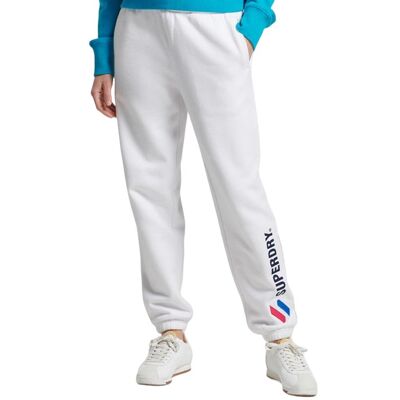 Spodnie damskie Superdry Code Applique dresowe białe -L Spodnie damskie Superdry Code Applique dresowe białe -L