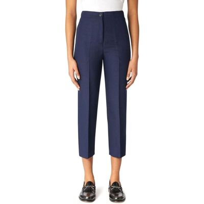 Inna producent Spodnie damskie Trussardi Linen cygaretki lniane-M Inna producent Spodnie damskie Trussardi Linen cygaretki lniane-M