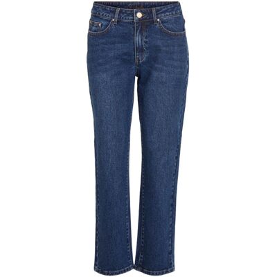 Spodnie damskie Vila Vistray jeansowe niebieskie proste -XS Spodnie damskie Vila Vistray jeansowe niebieskie proste -XS