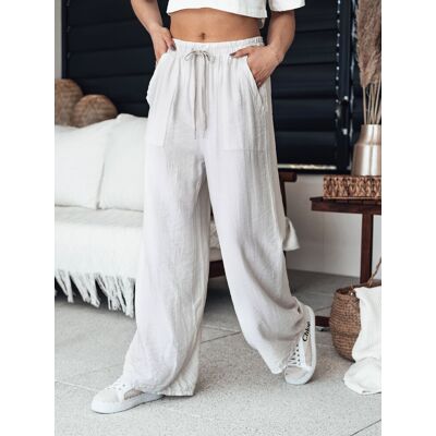 Spodnie damskie wide leg NAMAYAS jasnobeżowe Dstreet UY2105 Spodnie damskie wide leg NAMAYAS jasnobeżowe Dstreet UY2105
