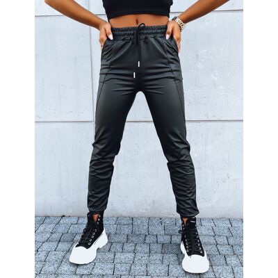 Spodnie damskie woskowane EBONY NIGHT czarne Dstreet UY1636-2XL/3XL Spodnie damskie woskowane EBONY NIGHT czarne Dstreet UY1636-2XL/3XL