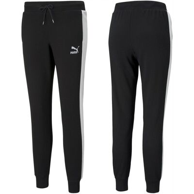 SPODNIE DRESOWE damskie PUMA sportowe bawełniane ICONIC T7 czarne L SPODNIE DRESOWE damskie PUMA sportowe bawełniane ICONIC T7 czarne L