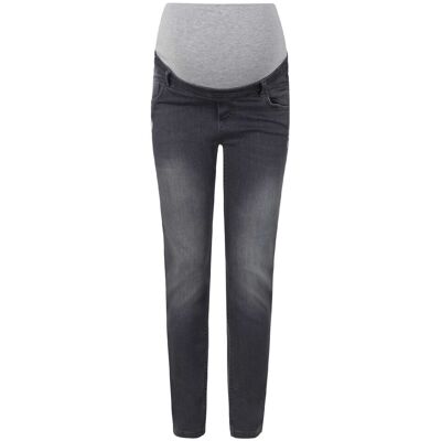 Spodnie jeansowe damskie, ciążowe, slim fit, szare, Bellybutton Spodnie jeansowe damskie, ciążowe, slim fit, szare, Bellybutton