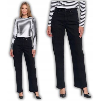 Spodnie Jeansowe Damskie Jeansy Prosta Nogawka Stylowe Komfortowe Moraj Xxl Black Spodnie Jeansowe Damskie Jeansy Prosta Nogawka Stylowe Komfortowe Moraj Xxl Black