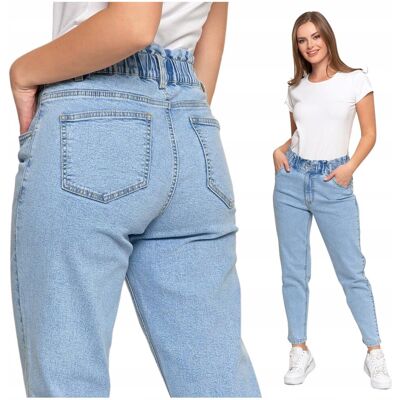 Spodnie Jeansowe Damskie Mom Fit Wysoki Stan Luźne Modne Jeansy MORAJ XXL Spodnie Jeansowe Damskie Mom Fit Wysoki Stan Luźne Modne Jeansy MORAJ XXL