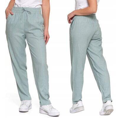 Spodnie Lniane Damskie Z Gumką W Pasie Eleganckie Prosta Nogawka Moraj Xxl Green Spodnie Lniane Damskie Z Gumką W Pasie Eleganckie Prosta Nogawka Moraj Xxl Green
