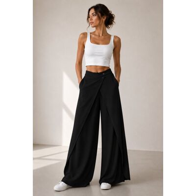 Inny producent Spodnie Palazzo Wrap Black-S Inny producent Spodnie Palazzo Wrap Black-S