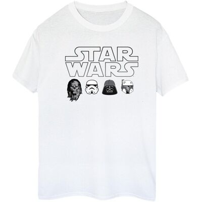 Disney Star Wars Damska Bawełniana Koszulka Typu Boyfriend Z Głowami Postaci (S (52-55 Cm) / Ciepły Biały) Disney Star Wars Damska Bawełniana Koszulka Typu Boyfriend Z Głowami Postaci (S (52-55 Cm) / Ciepły Biały)