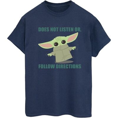 Disney Star Wars Kobiety/Panie Mandaloriańska Koszulka Grogu Nie Słucha Bawełnianego Chłopaka (3XL / Granatowy) Disney Star Wars Kobiety/Panie Mandaloriańska Koszulka Grogu Nie Słucha Bawełnianego Chłopaka (3XL / Granatowy)