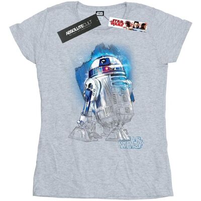 Disney Star Wars Koszulka Damska / Damska The Last Jedi R2-D2 Ze Szczotkowanej Bawełny (M / Jasnoszary) Disney Star Wars Koszulka Damska / Damska The Last Jedi R2-D2 Ze Szczotkowanej Bawełny (M / Jasnoszary)