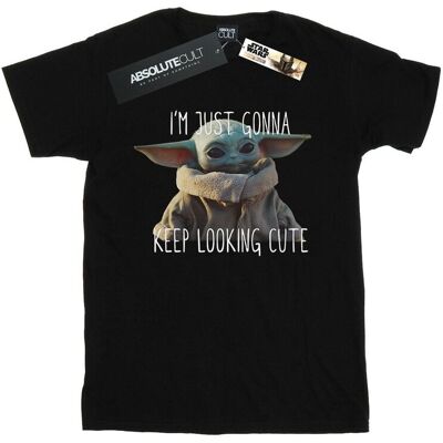 Disney Star Wars Koszulka Damska/pań Mandalorian Keep Looking Cute Cotton Boyfriend T-Shirt (3XL / Czarny) Disney Star Wars Koszulka Damska/pań Mandalorian Keep Looking Cute Cotton Boyfriend T-Shirt (3XL / Czarny)