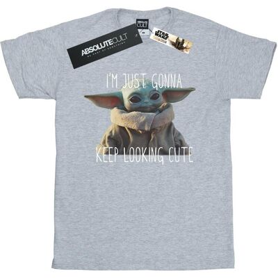 Disney Star Wars Koszulka Damska/pań Mandalorian Keep Looking Cute Cotton Boyfriend T-Shirt (XXXXXS / Jasnoszary) Disney Star Wars Koszulka Damska/pań Mandalorian Keep Looking Cute Cotton Boyfriend T-Shirt (XXXXXS / Jasnoszary)