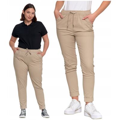 Stylowe Spodnie Damskie Joggery Wiązane Wysoki stan Bawełniane MORAJ L Stylowe Spodnie Damskie Joggery Wiązane Wysoki stan Bawełniane MORAJ L