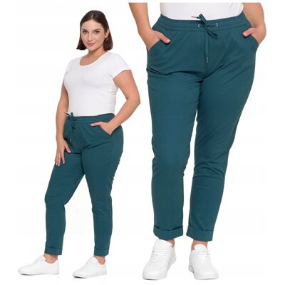 Stylowe Spodnie Damskie Joggery Wiązane Wysoki stan Bawełniane MORAJ XL Stylowe Spodnie Damskie Joggery Wiązane Wysoki stan Bawełniane MORAJ XL