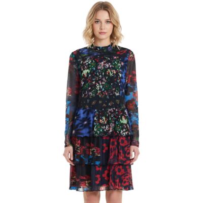 Sukienka damska Desigual Berlina mini plisowana-S Sukienka damska Desigual Berlina mini plisowana-S