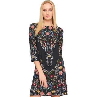 Sukienka damska Desigual Clementine Folk czarna prosta-L Sukienka damska Desigual Clementine Folk czarna prosta-L