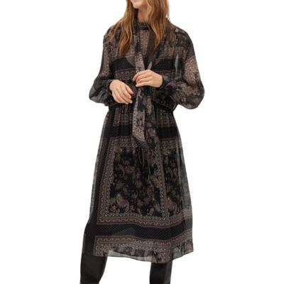 Inny producent Sukienka damska Mango we wzory midi-S Inny producent Sukienka damska Mango we wzory midi-S