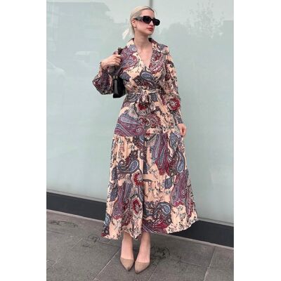 Inny producent SUKIENKA DAMSKA MIDI ROZKLOSZOWANA WZÓR PAISLEY Z DŁUGIM RĘKAWEM M 5GA* Inny producent SUKIENKA DAMSKA MIDI ROZKLOSZOWANA WZÓR PAISLEY Z DŁUGIM RĘKAWEM M 5GA*