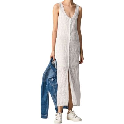 Sukienka damska Pepe Jeans Patty biała ażurowa na ramiączkach-XS Sukienka damska Pepe Jeans Patty biała ażurowa na ramiączkach-XS