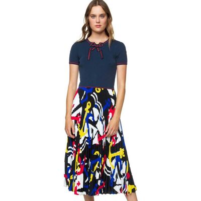 Sukienka damska United Colors Of Benetton plisowana midi-XS Sukienka damska United Colors Of Benetton plisowana midi-XS