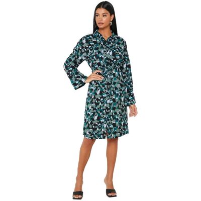 Sukienka damska Vero Moda Rie Ls zielona koszulowa-XS Sukienka damska Vero Moda Rie Ls zielona koszulowa-XS