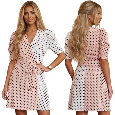 sarcia.eu Sukienka kopertowa W GROCHY kropki, KOKTAJLOWA sukienka POLKA DOTS XXL sarcia.eu Sukienka kopertowa W GROCHY kropki, KOKTAJLOWA sukienka POLKA DOTS XXL