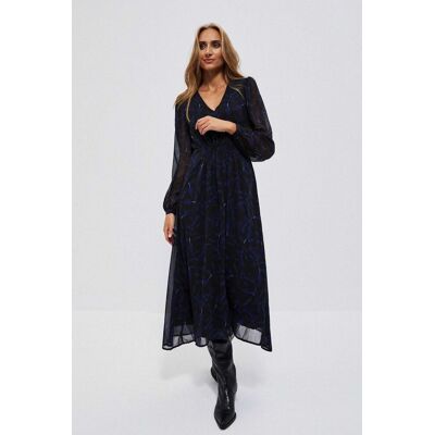 Moodo Sukienka midi z printem-XS Moodo Sukienka midi z printem-XS