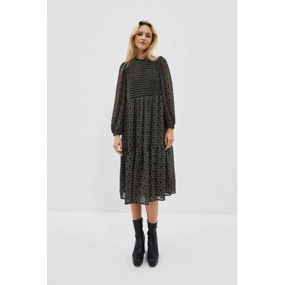 Moodo Sukienka midi z printem-XS Moodo Sukienka midi z printem-XS