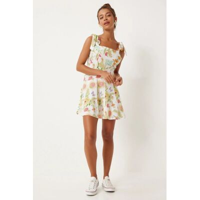 Inny producent SUKIENKA MINI ROZKLOSZOWANA W KWIATY Z WIĄZANYMI RAMIĄCZKAMI 38 5GA* Inny producent SUKIENKA MINI ROZKLOSZOWANA W KWIATY Z WIĄZANYMI RAMIĄCZKAMI 38 5GA*