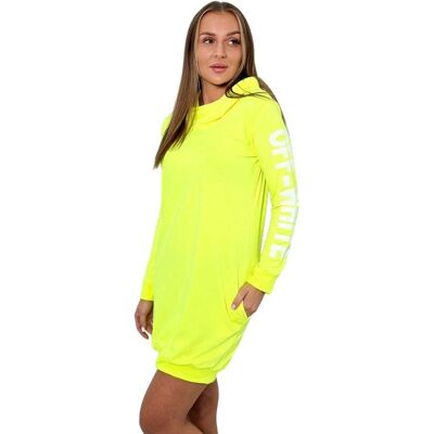 Kesi Sukienka Off White żółty neon Kesi Sukienka Off White żółty neon